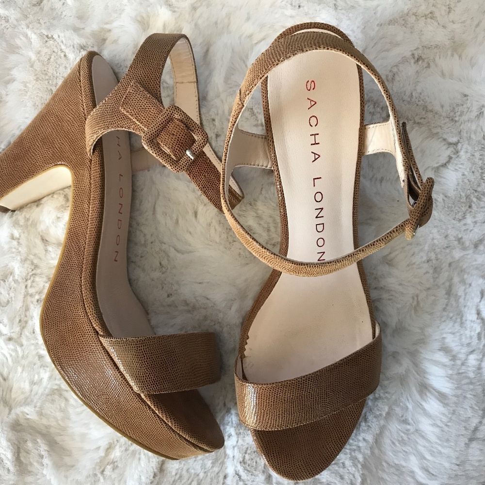 Brown leather Sacha  London sandals size 8